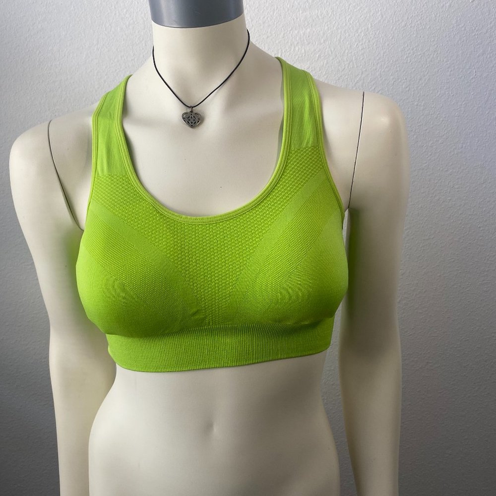 Soho Sport Active Wear Lime Green Sports Top Size M